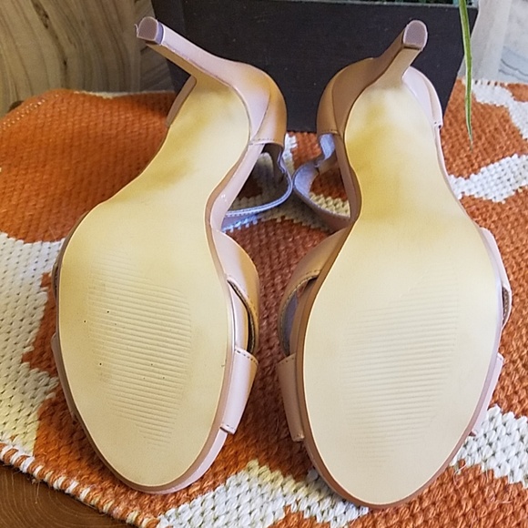 Steve Madden Open Toe Blush Nude Heels - Picture 4 of 5